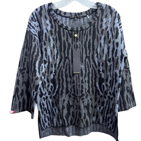 Kobi Halperin Sweaters - Kobi Halperin Alise Sweater NWT Grey Multi Animal Print Crew Neck Size S